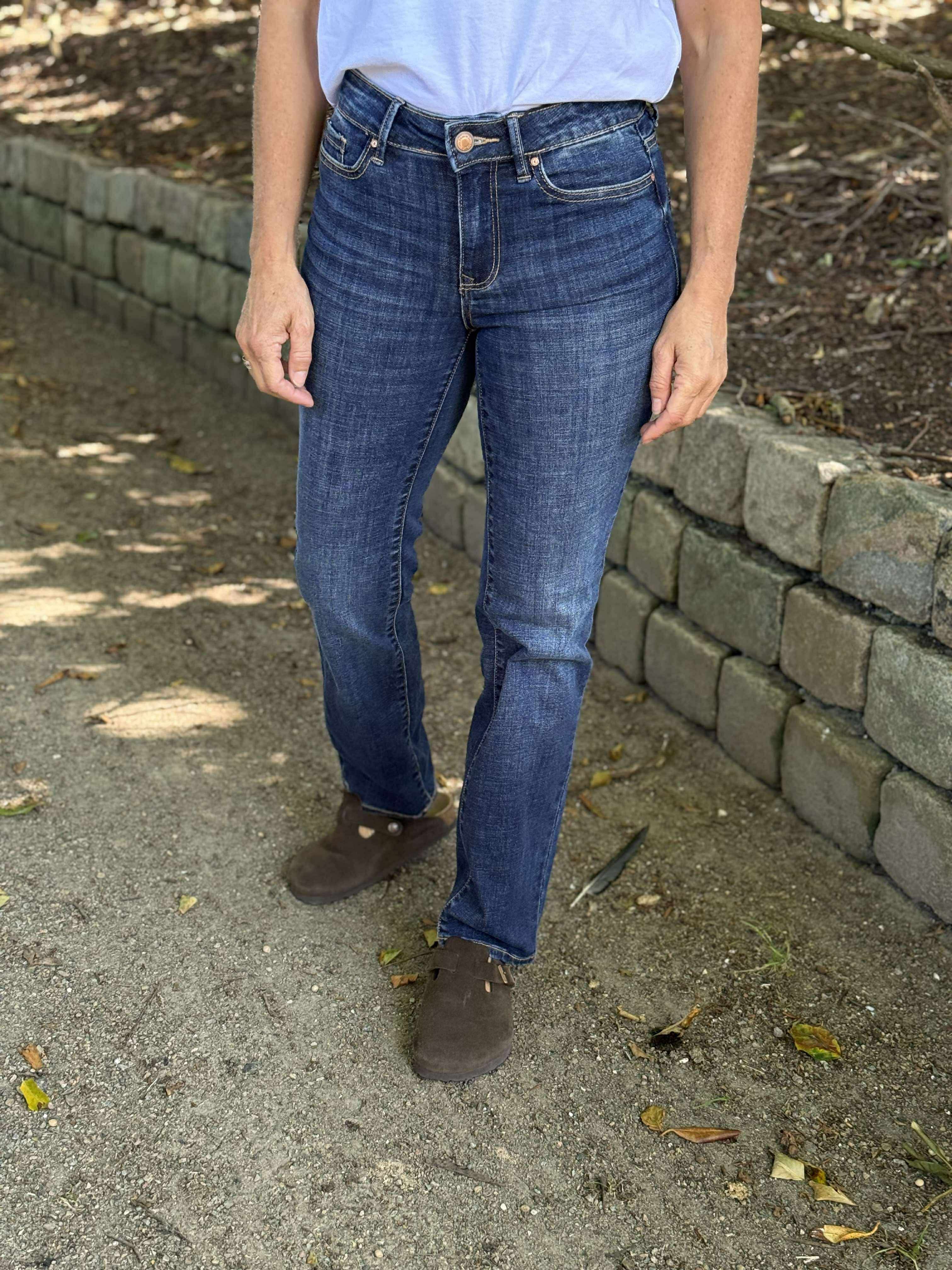 VMFLASH Straight Jeans - Dark Blue Denim